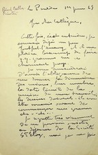 ✒ L.A.S Adolphe BEAUFRERE peintre graveur au peintre Paul Adrien BOUROUX