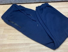 J. Come Mens 2XL Navy Blue Drawstring Jogger Sweatpants Casual Athleisure Zip