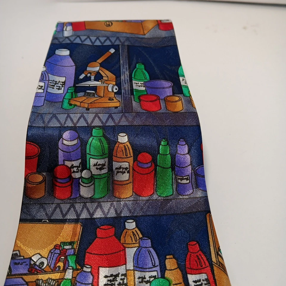 Gravata Labartory Vintage Steven Harris Feita à Mão 58 Polegadas - Imagem 2 de 4