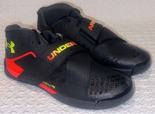 UNDER ARMOUR HOVR Silencer Javelin Black Fire Red Track Field Shoes Men 9 9.5 11