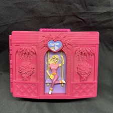 Vintage Pink Plastic Barbie Doll Trunk Carry Case Mattel 1999 Made in the USA 9"