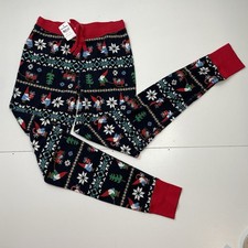 NEW HANNA ANDERSSON Sweet Gnome Holiday Organic Children Unisex Pajama Pants XS