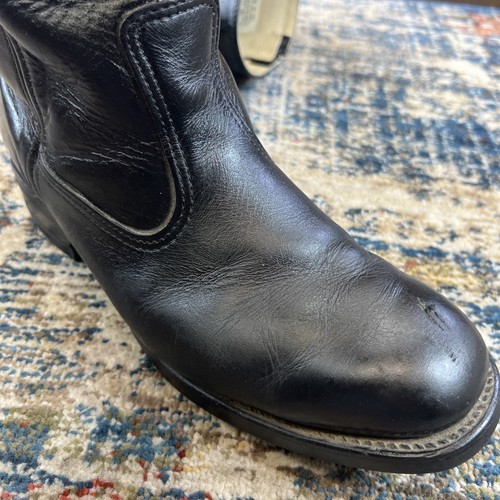 Vtg Work’N Sport 98881 Black Leather Side Zip Boots Men's Sz 8D USA Made - Picture 15 of 15