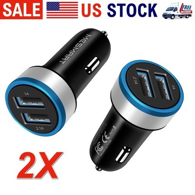 2x USB Port 3.1A USB Car Cigarette Charger Lighter Adapter LED 12V/24V For Phone