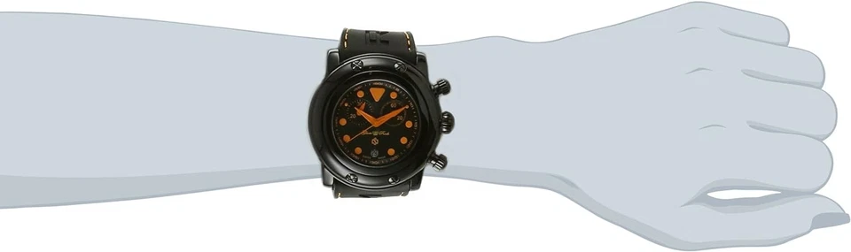 Glam Rock Women's GR61114-ORGS Miami Beach Chronograph Black Textured Dial Black - image 2 of 4