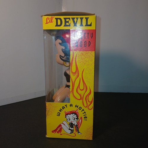 Vintage BETTY BOOP LIL' DEVIL FUNKO 2007 VINILE WACKY WOBBLER BOBBLE HEAD nuovo - Foto 3 di 11