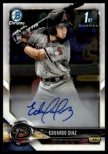 2018 Bowman Chrome Prospects Autographs Eduardo Diaz Auto Arizona Diamondbacks