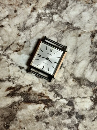 Vintage Rolex Precision Small Square Case Cocktail Watch 20mm Parts Repair As Is