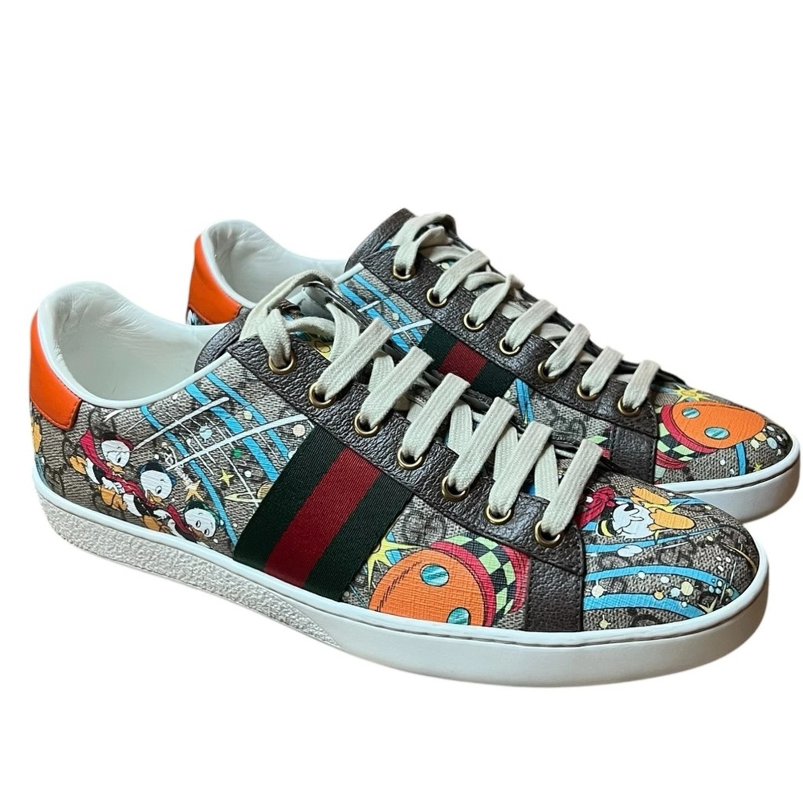 Baskets Gucci X DISNEY GG Supreme Huey, Dewey et Louie Ace EU 40 US 10