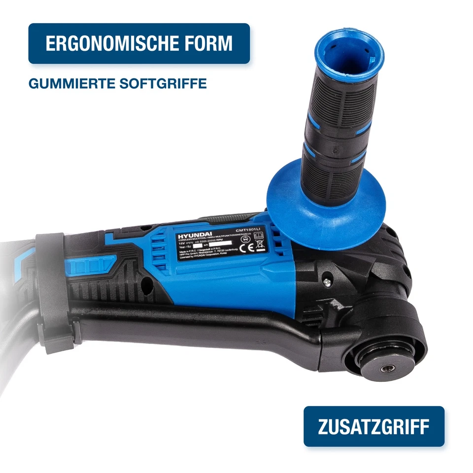 Akku Multifunktionswerkzeug Multitool Vibrationssäge HYUNDAI CMT1801LI SET - Bild 4 von 4