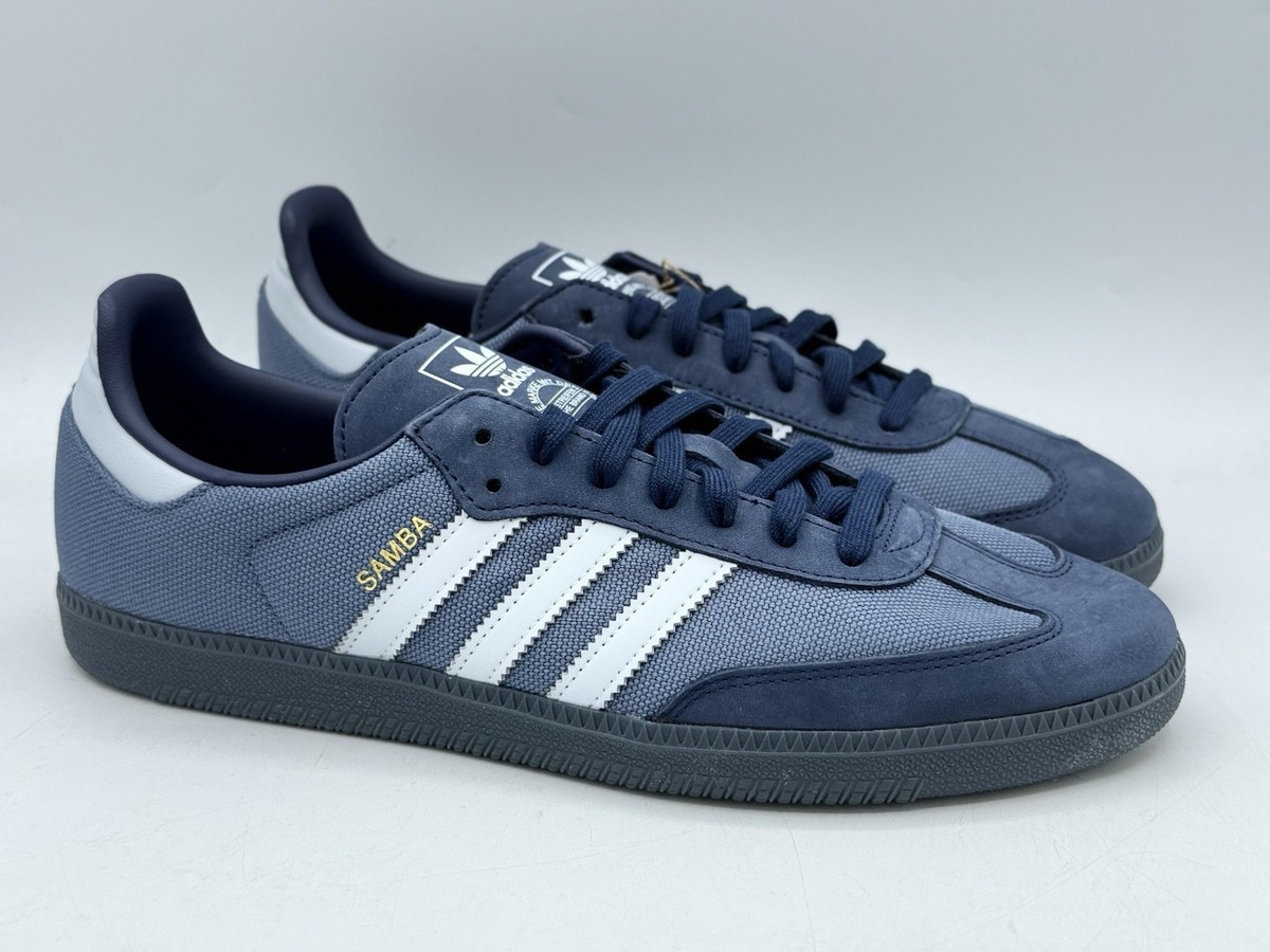 ★ADIDAS★Adidas Samba OG Blue adidas Samba OG Blue Lace Up Low Top Shoes ID1454 Men's Size