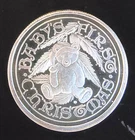 1993 Baby's First Christmas Teddy Bear Rare Bullion-0.999 Silver 1 Oz Art Coin