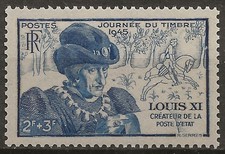 N° 743**  JOURNEE DU TIMBRE 1945
