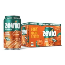 Zevia Zero Sugar Soda, Salted Caramel, 12 Ounce Cans (Pack of 8)