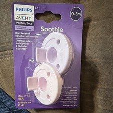 Philips AVENT Soothie Pacifier 0-3 Months Pink 2 Pack Silicone BPA-Free