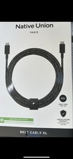 NEW Native Union - Belt Cable XL 10ft 100W USB-C to USB-C - Cosmos - Black