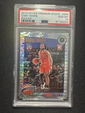 COBY WHITE 2019-20 NBA Hoops Premium Stock ROOKIE PULSAR REFRACTOR PSA 10 #295