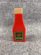 Play Food KETCHUP Wood Wooden Bottle Replacement Pretend Kitchen