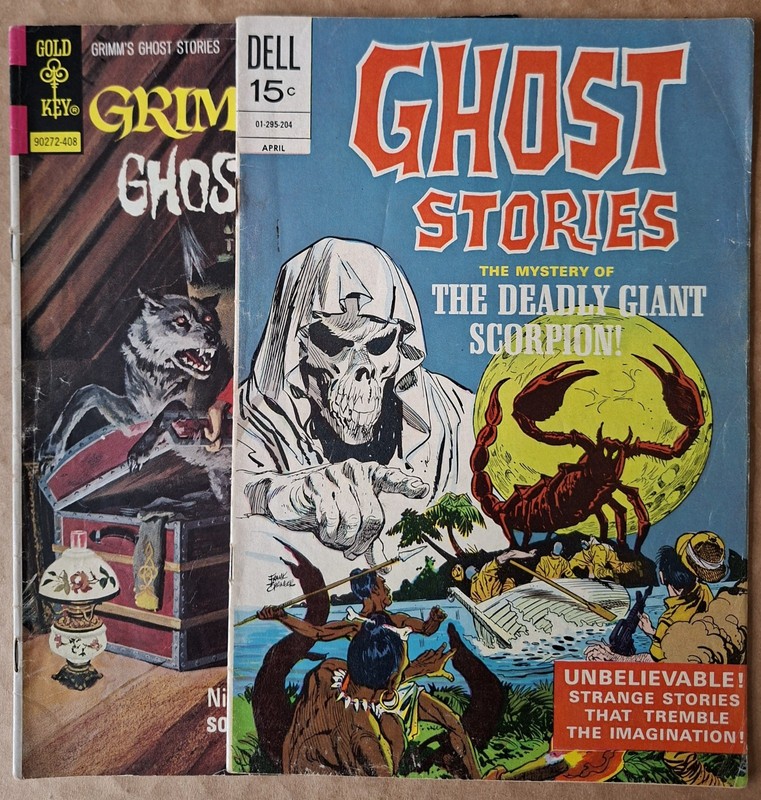 Ghost Stories Lot x2 - VG (4.0) - Dell / Gold Key 1972/74 - 15 & 25 Cents copies