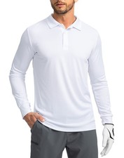 Men's Polo Shirt Long Sleeve Golf Shirts Lightweight UPF 50 Sun Protection C...