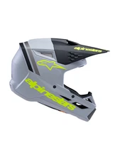 Alpinestars Youth SM3 Helmet Radium Matte Gray/Black/Yellow Fluo Large