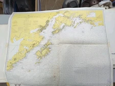 VTG Alaska South Coast Cape St. Elias 1973 Nautical Chart Map Wall Decor 44x35