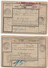 Öterreich, 2 listy pocztowe polowe, żywność z Ukrainy do Styrii