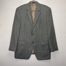 IZOD Blazer Jacket Grey 44R Vintage Suit Jacket Formal Work Wedding Coat Mens 