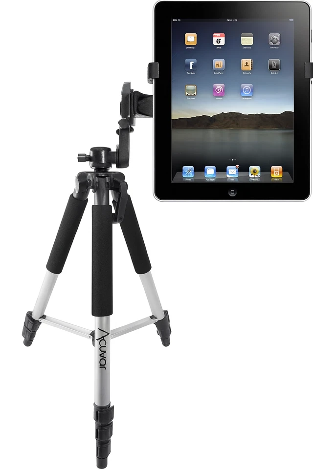 57" Heavy Duty Universal Floor Tablet Tripod Stand Adjust for iPad Pro 4.7-11" - Image 4 of 4
