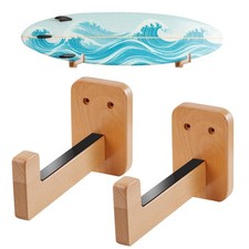 Surfboard Wall Mount Durable Beech Wood Surfboard Rack for Wall with Non