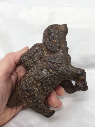 ANTIQUE HUBLEY ?TOY CO CAST IRON BANK DOG ART STATUE SCULPTURE DOORSTOP US - Picture 4 of 8