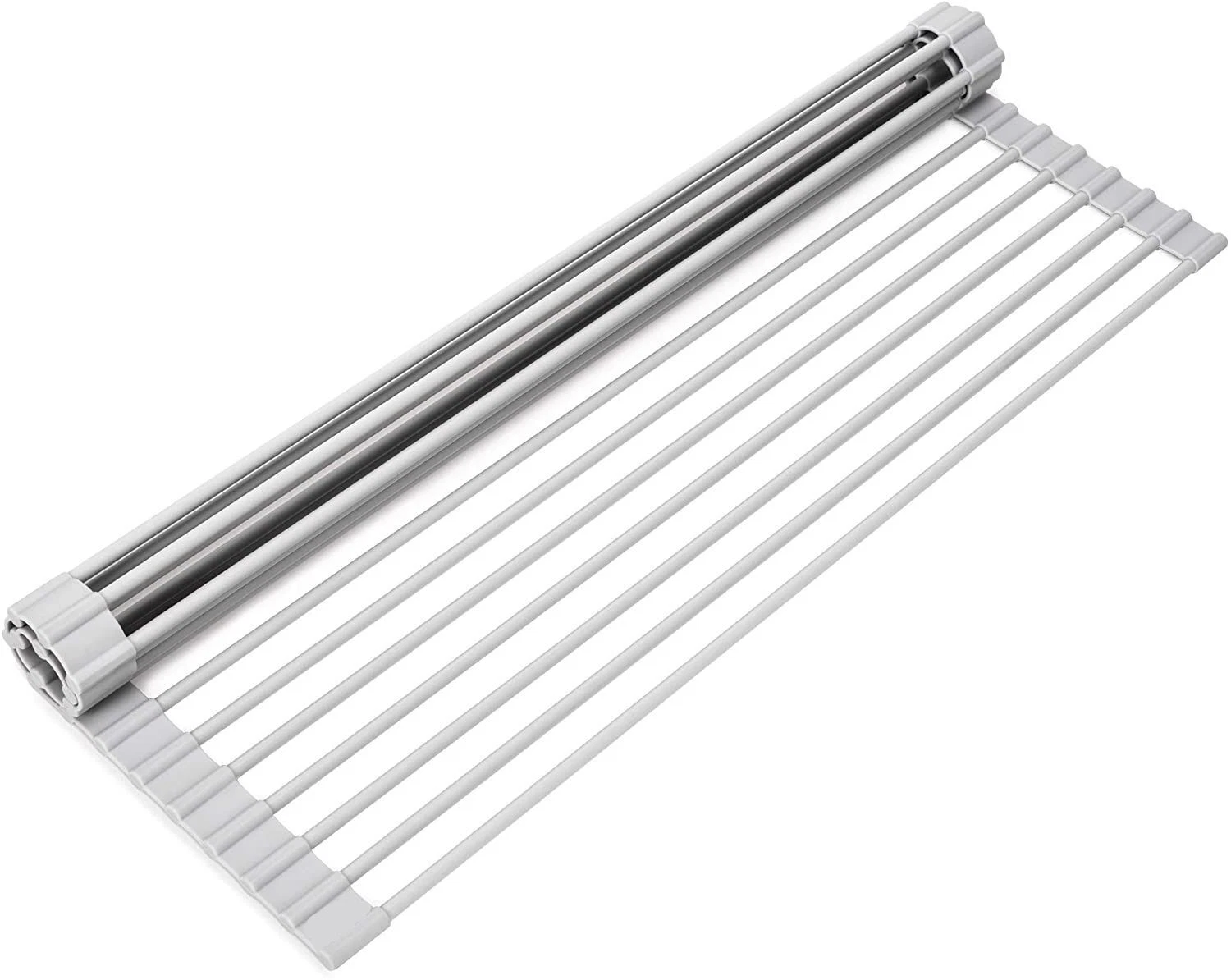Large 20.5" Roll Up Kitchen Over Sink Dish Drying Rack Silicone Wrapped Steel
Opens in a new window