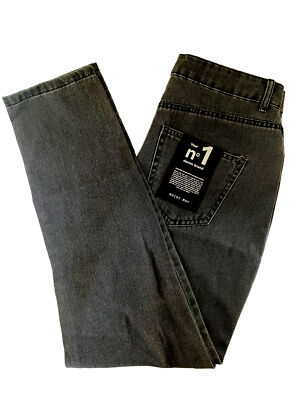 Noisy May Grey/Black High Waist Mom Jeans  W30 L30 - BNWT