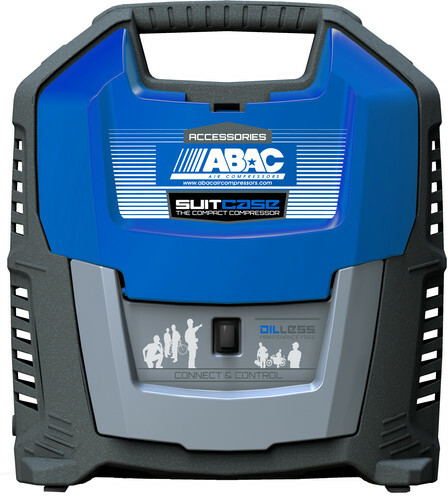 COMPRESSORE ELETTRICO ARIA COMPRESSA PORTATILE ABAC SUITCASE 1,5HP 8 BAR DIRETTO - Foto 3 di 14