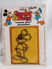 Vintage Disney Makit  Bakit Stained Glass Suncatcher Mickey Mouse NEW