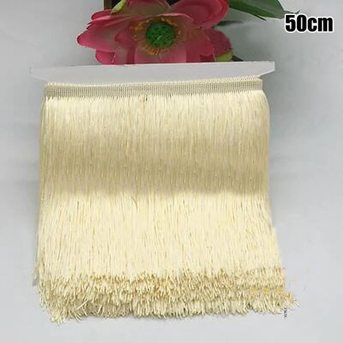 50/100cm Width Polyerter Tassel Lace Trim Ribbon Fringes For Sewing Curtains - Afbeelding 20 van 31