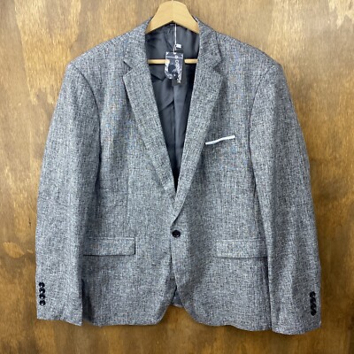 COOFANDY Casual Blazer Jacket Slim Sport Coat Lightweight One Button Tweed XL