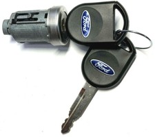 For Select Ford Oem Ignition Switch Lock Cylinder W2 Transponder Blue Logo Key