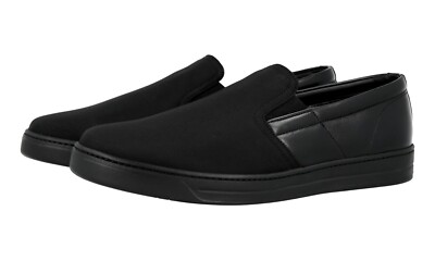 Prada Men’s Slip-On Shoes Size 5 LUXURY PRADA STRATUS SLIP-ON SNEAKERS SHOES 4D3349 BLACK US  main image 2