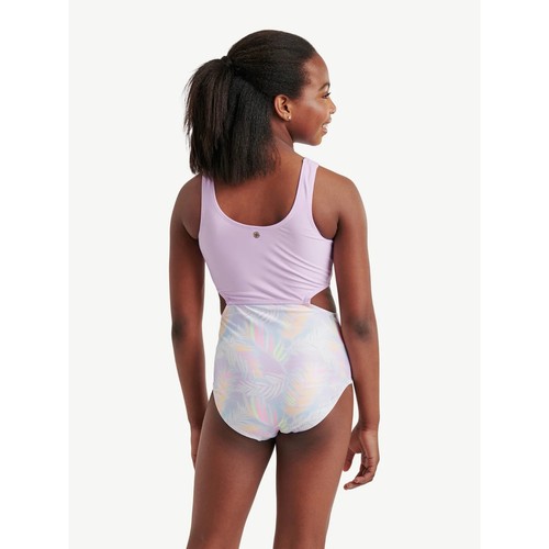 Justice Girls SIZE XS 5-6 Monokini, 1-Piece Color Palma Violet NEW - Picture 7 of 7