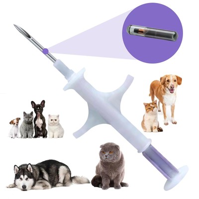 Small Pet Microchip Identification Implant Kit for Dogs Cats Rabbits and Smal...