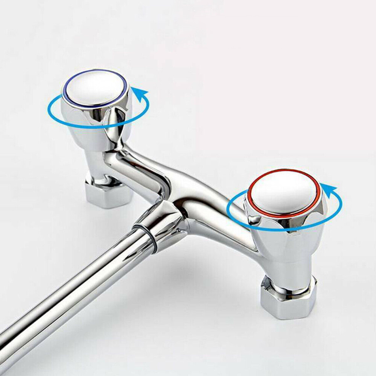 Hot & Cold Tap Top Head Faucet Cover Handle Chrome Plated Replacement