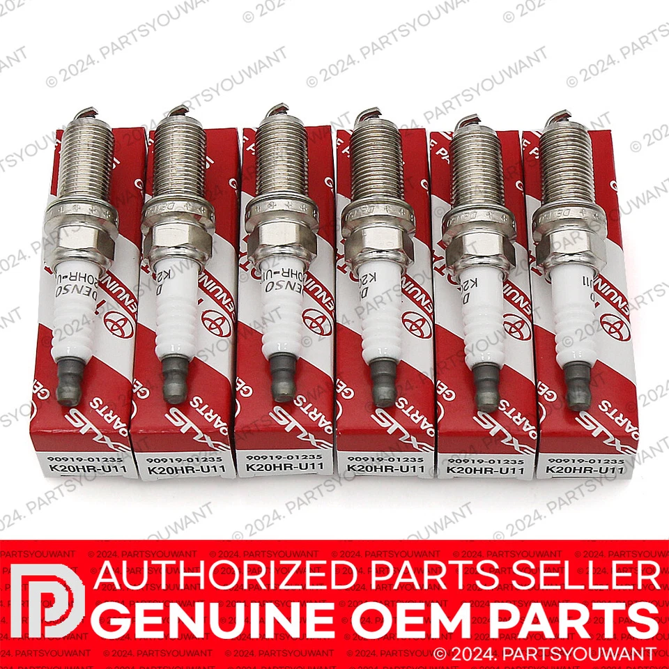 GENUINE Toyota 4Runner Tacoma FJ Cruiser OEM V6 4.0L Spark Plug SET 90919-01235 - Image 2 of 4