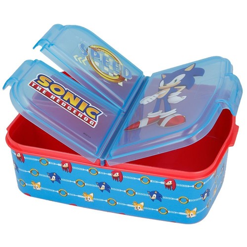 Brotdose | 3 getrennte Fächer | Sonic the Hedgehog | Lunch to Go | Vesper Dose - Bild 2 von 3