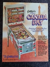 Canada Dry - Gottlieb - EM - ORIGINAL Promotional Advertising Flyer - last one