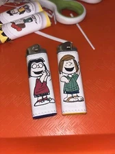 2 Scripto Peanuts Peppermint Patty & Marcy Custom Lighter Great Gifts!