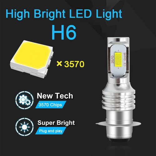 H6/H6M LED Headlight Globe 12V 6000K For Honda NSR 125R 125RY XR650R XR650L - Picture 2 of 11