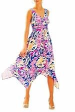 Lilly Pulitzer Sloane Midi Dress Catch and Release Size S