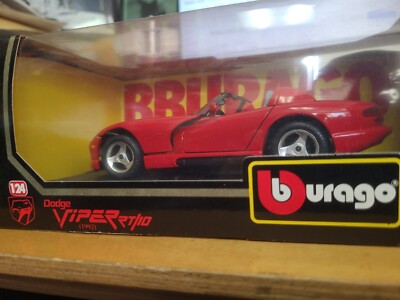 Burago 1/24 scale model cars Dodge Viper RT/10 1992 Red 0363