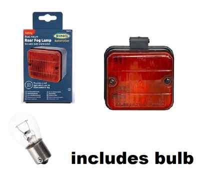 Ring 12v Square Rear Bumper Dual Mount Red Fog Lamp Light Car/Trailer E Approved